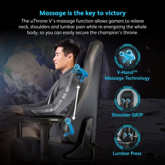 bundle uthrone v black gaming massage chair self assembly uphoria sync leg massager 240826055226 1