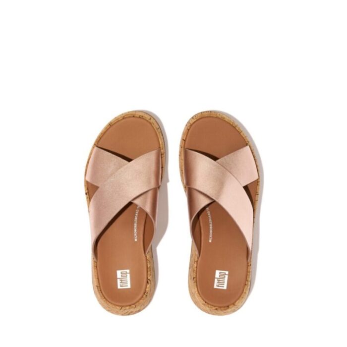 fitflop f mode metallic leathercork flatform cross slides rose gold 241001112959 1