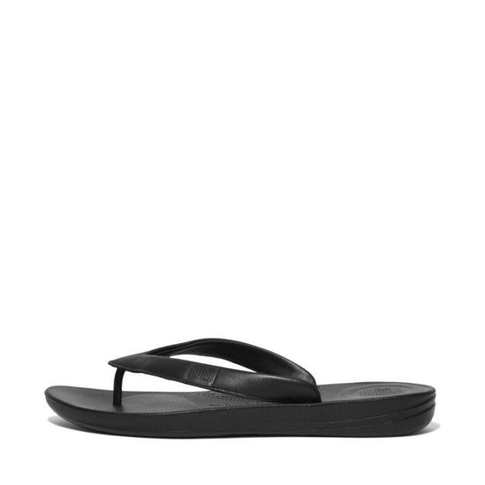 fitflop iqushion ergonomic leather flip flops all black 240718043110 1