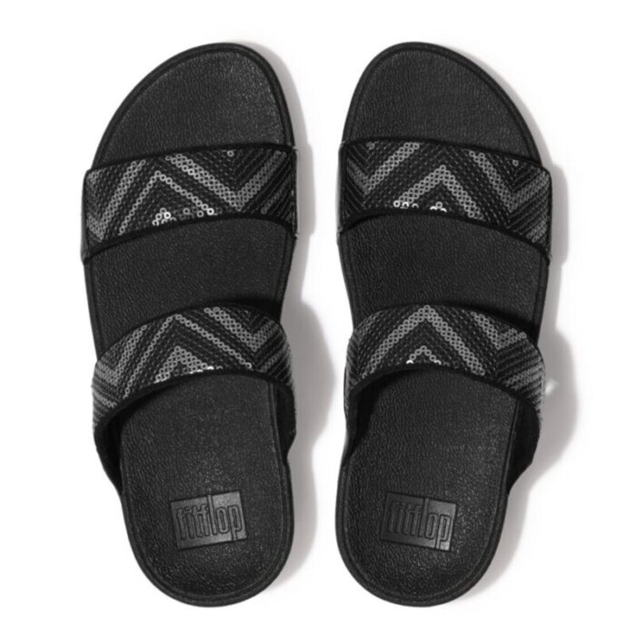 fitflop lulu sequin zigzag slides all black 241001113220 1