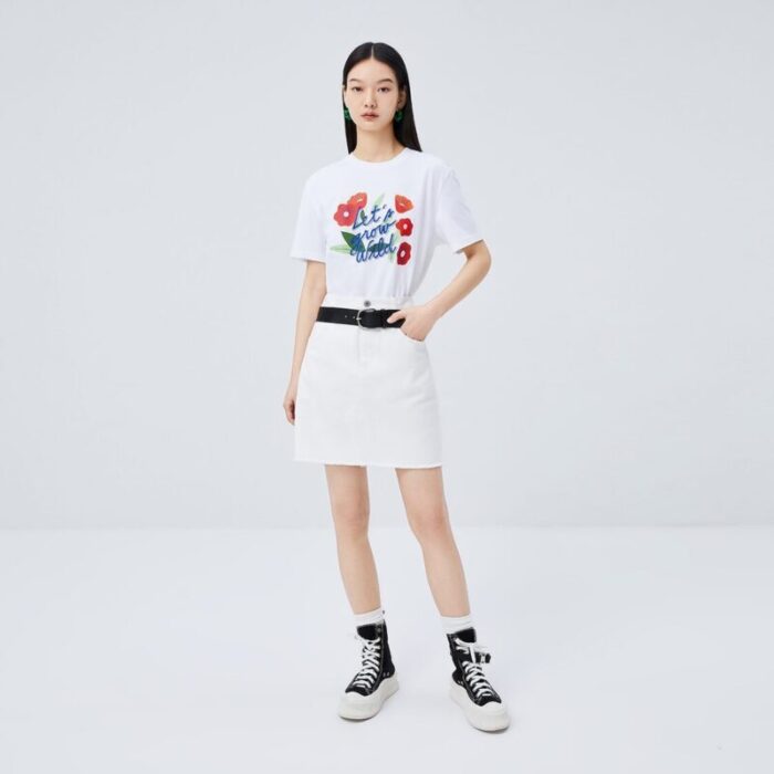 lily printed tee white 241001113016