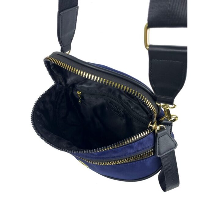 melco nylon bum sling bag with oversize zipper navy 230728091144 3