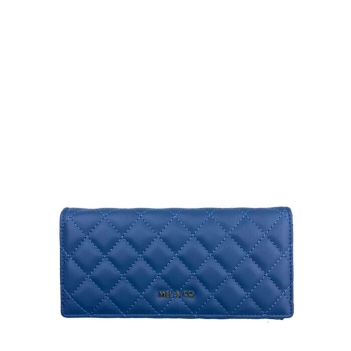 melco quilted basic flap long wallet ash blue 240426092447