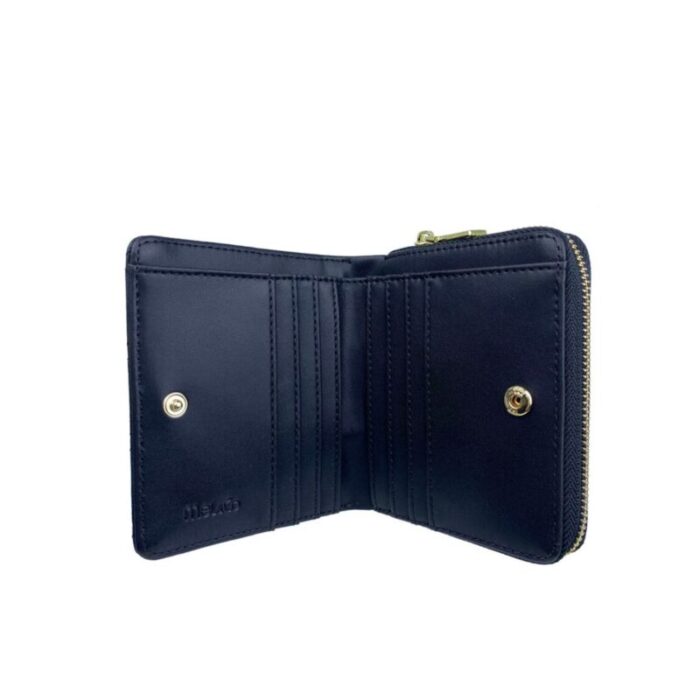 melco quilted bifold snap wallet with zip around compartment black 230728021122 3