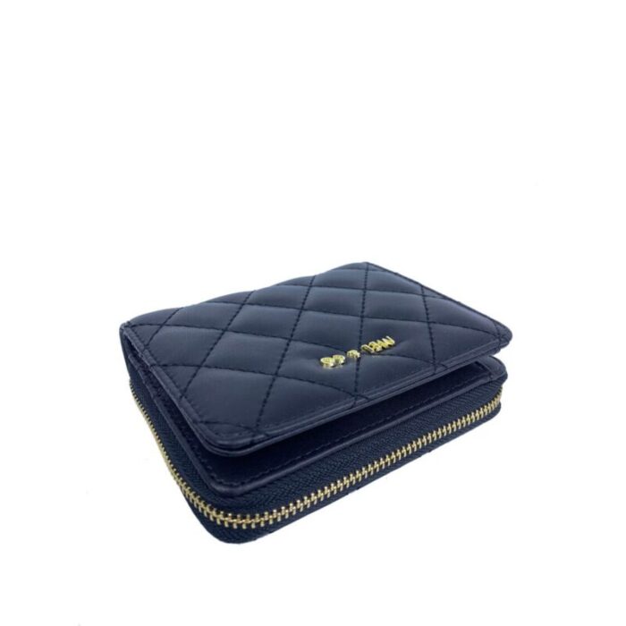 melco quilted bifold snap wallet with zip around compartment black 230728021122 4