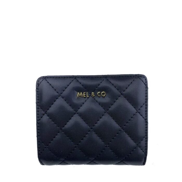 melco quilted bifold snap wallet with zip around compartment black 230728021122