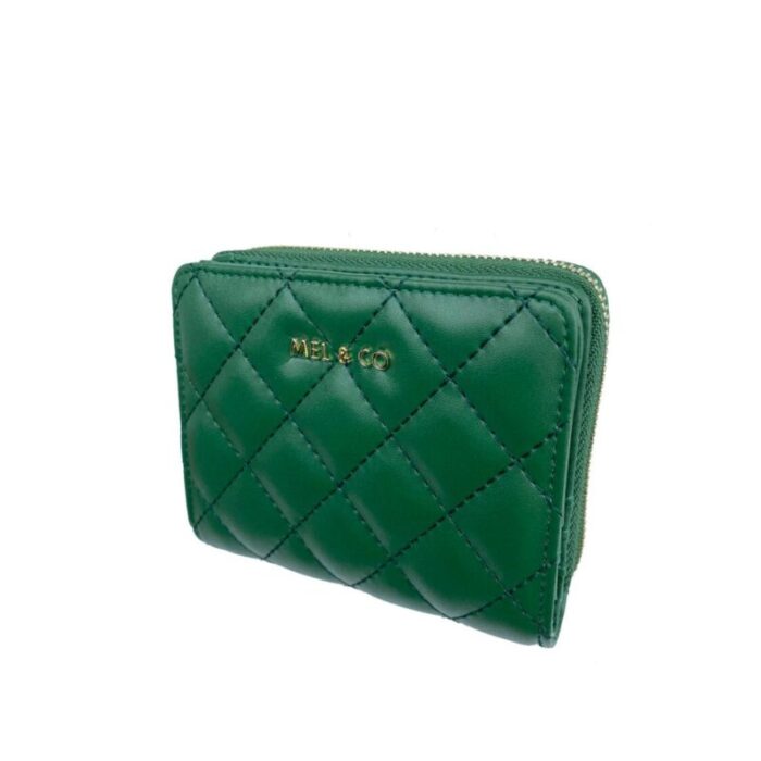 melco quilted bifold snap wallet with zip around compartment green 230728020931 1