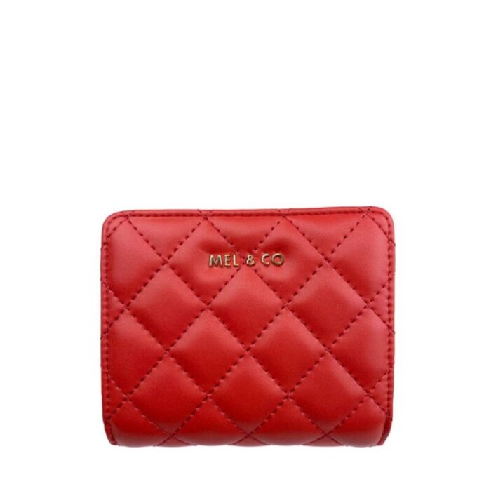 melco quilted bifold snap wallet with zip around compartment red 230728021243