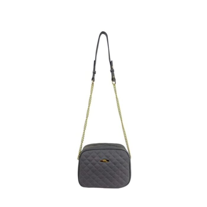 melco quilted semi chain sling bag grey 230727051420