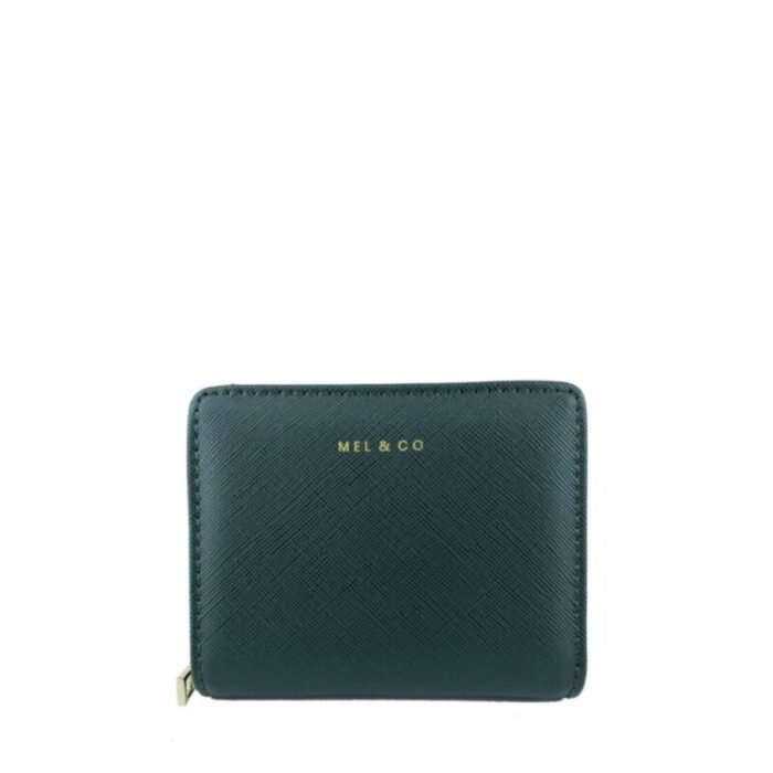 melco saffiano effect bifold zip coin card wallet 230707015227