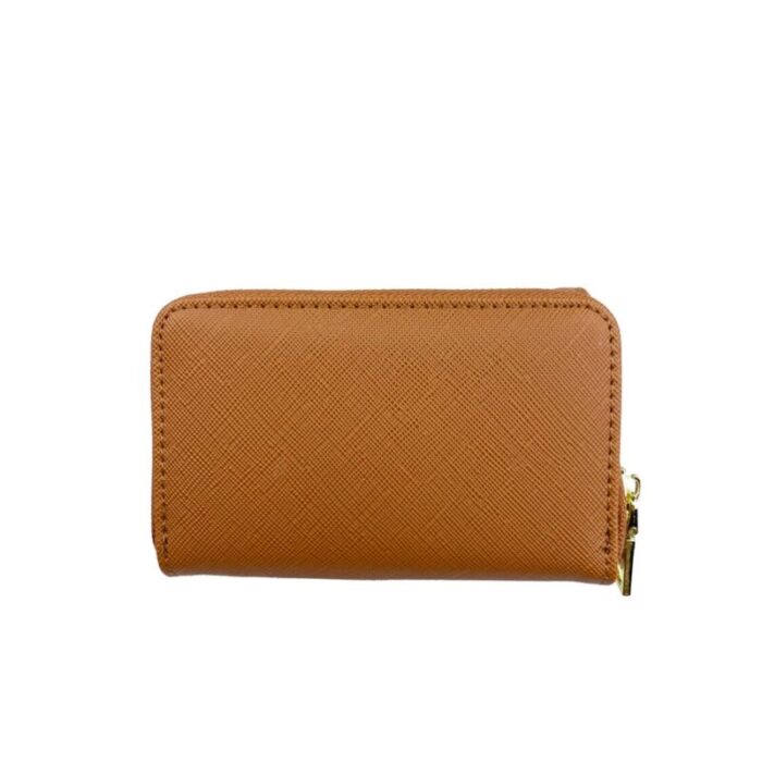 melco saffiano effect compact tri fold wallet tan 230727042733 3