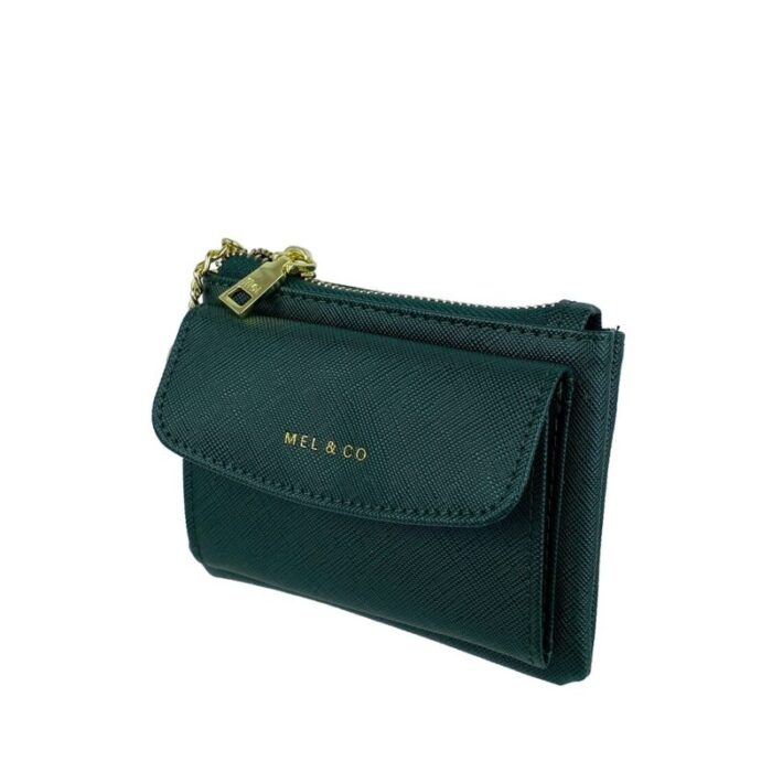 melco saffiano effect front flap pocket pouch with keyring mf1589a ftgn 240105042941 2