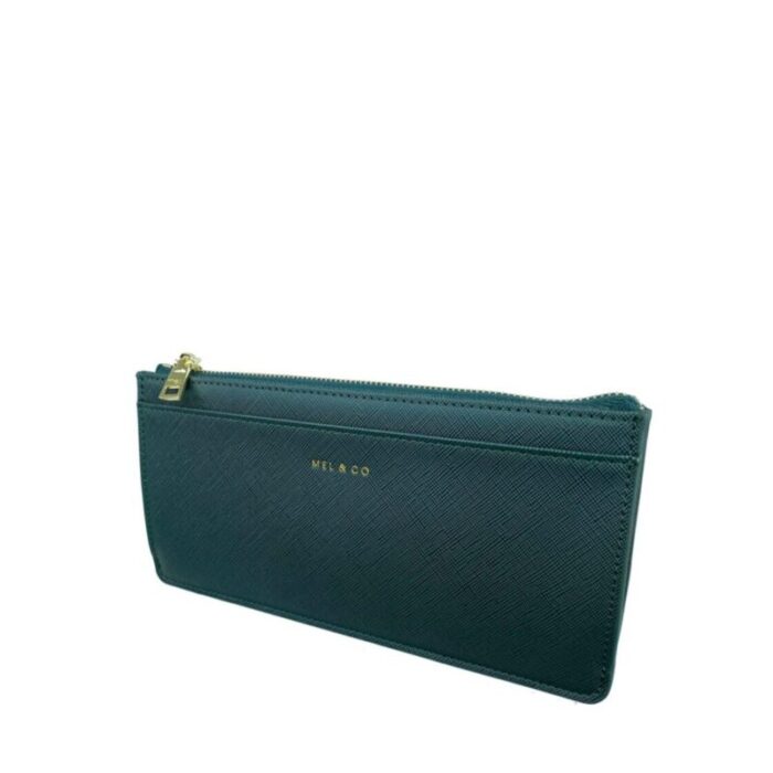 melco saffiano effect slim long wallet forest green 240426092448 1