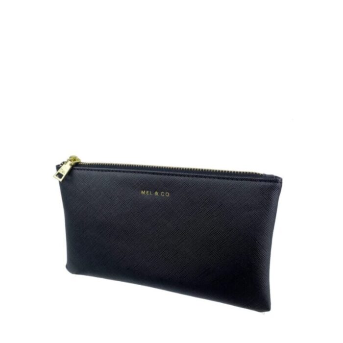 melco saffiano effect wristlet pouch black 240822053220 2