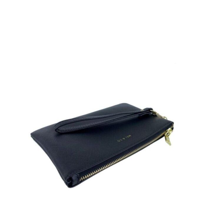 melco saffiano effect wristlet pouch black 240822053220 4