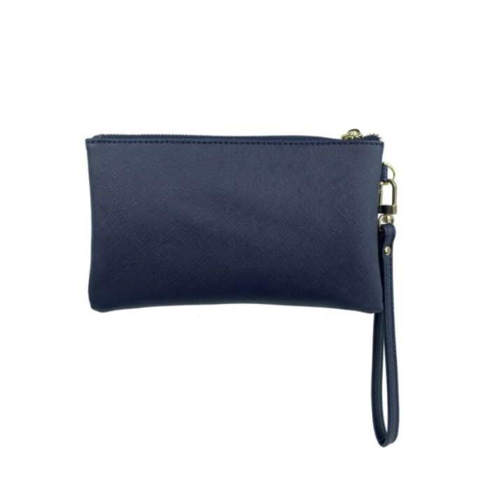 melco saffiano effect wristlet pouch navy 240822053359 1