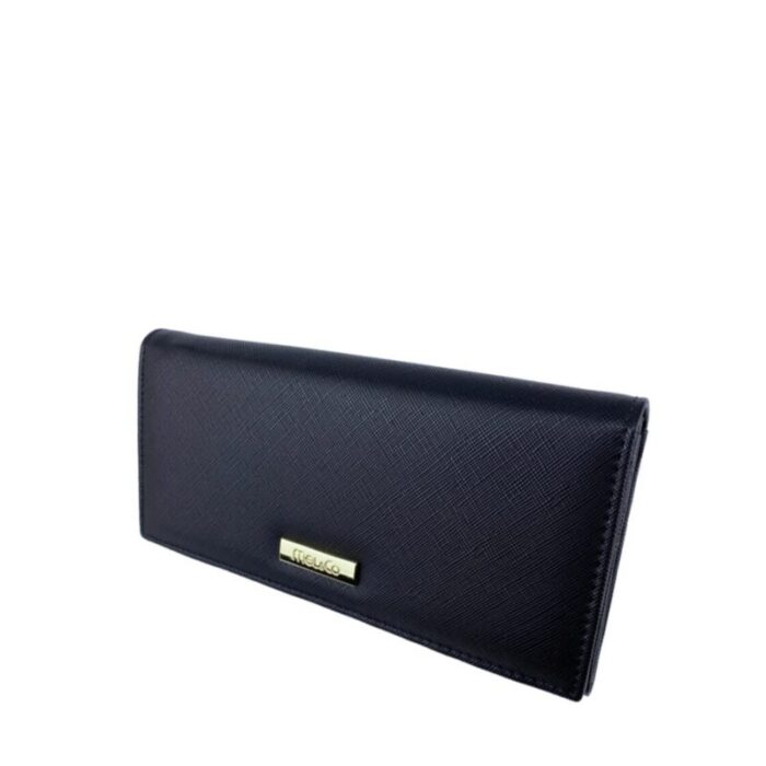 melco saffiano leatherette basic flap long wallet black 240822053247 2