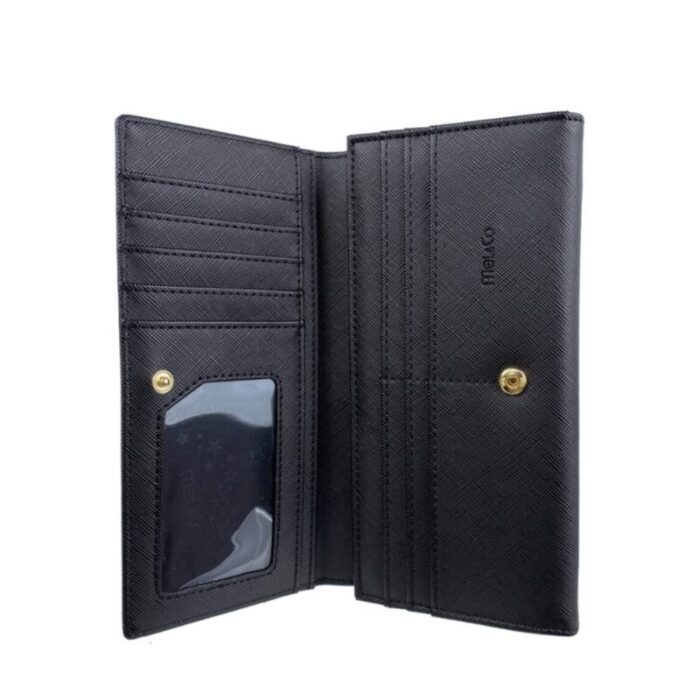 melco saffiano leatherette basic flap long wallet black 240822053247 4