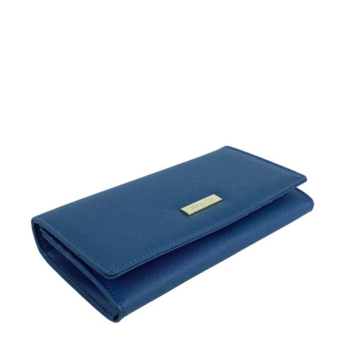 melco saffiano leatherette basic flap long wallet blue 240822053146 4