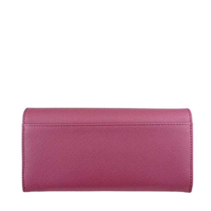 melco saffiano leatherette basic flap long wallet rose 240822053012 1