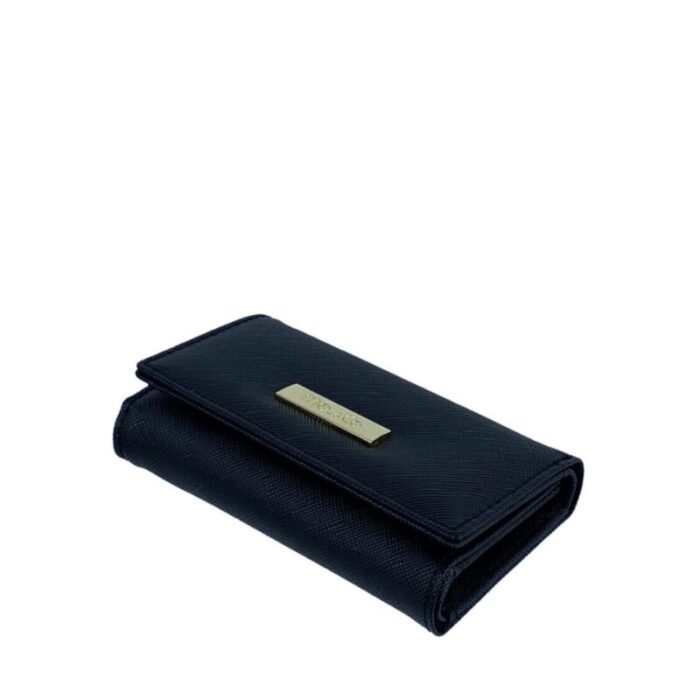 melco saffiano leatherette basic key pouch black 240426092439