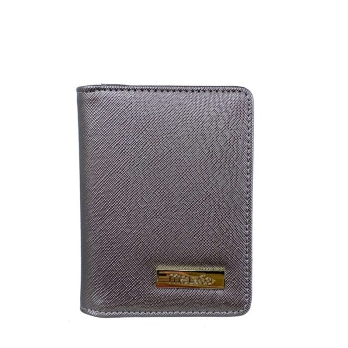 melco saffiano leatherette bifold card holder gun 230727043243