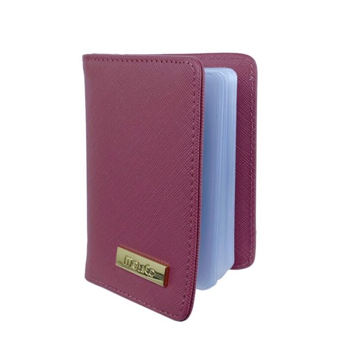 melco saffiano leatherette bifold card holder rose 230727043359 1