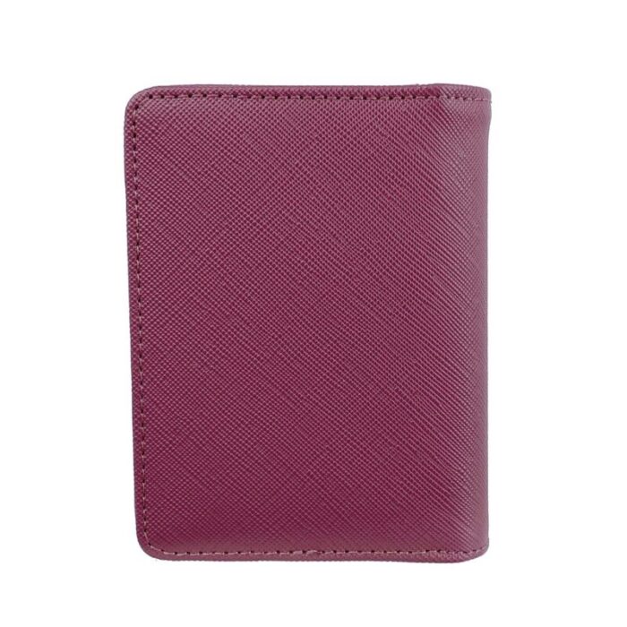 melco saffiano leatherette bifold card holder rose 230727043359 2