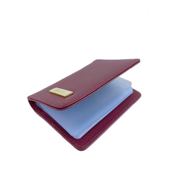 melco saffiano leatherette bifold card holder rose 230727043359 4