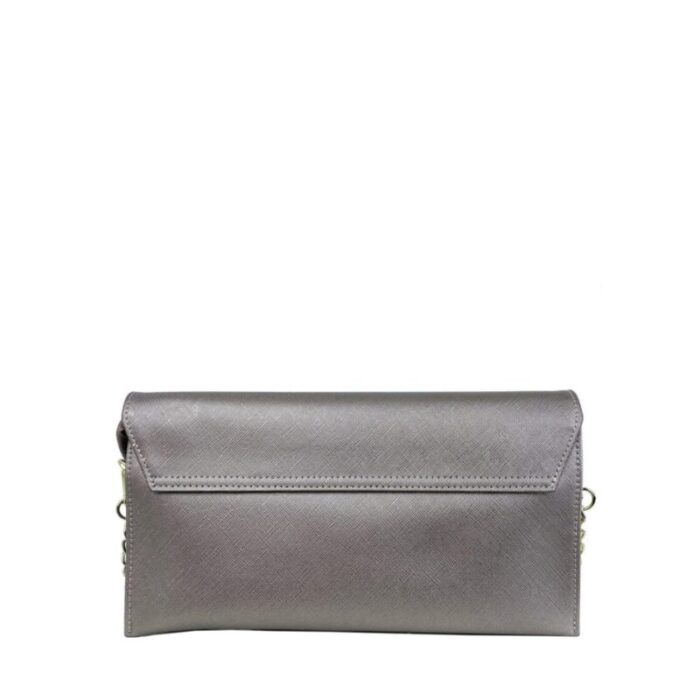 melco saffiano leatherette envelope clutch with chain gun 240426092439 1