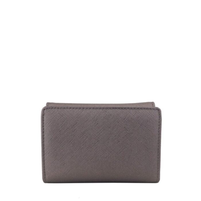 melco saffiano leatherette tri fold zip coin card wallet gun 230531104346 1