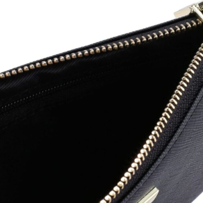 melco saffiano leatherette wristlet pouch black 240822053237 3