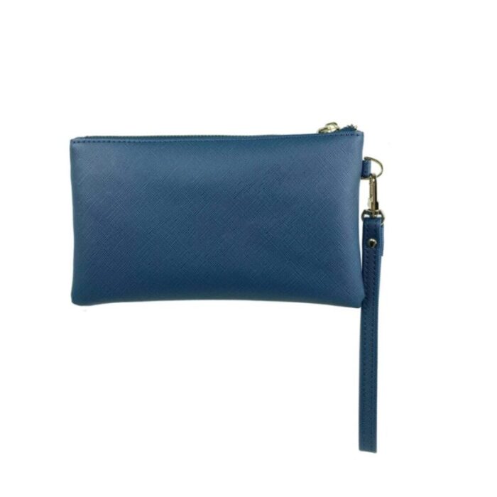 melco saffiano leatherette wristlet pouch blue 240822053419 1